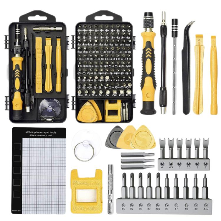 122 in 1 Precision Magnetic Screwdriver Kit (Yellow) - Screwdriver Set by buy2fix | Online Shopping UK | buy2fix