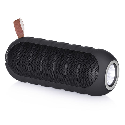 NewRixing NR-3025L Portable Stereo Wireless Bluetooth Speaker with LED Flashlight & TF Card Slot & FM, Built-in Microphone(Black) - Desktop Speaker by NewRixing | Online Shopping UK | buy2fix