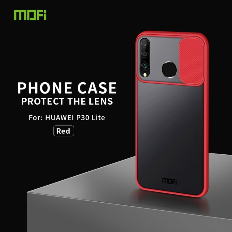 For Huawei P30 lite MOFI Xing Dun Series PC + TPU Anti-peep Waterproof And Anti-drop All-inclusive Protective Shell, Translucent Frosted(Red) - Huawei Cases by MOFI | Online Shopping UK | buy2fix