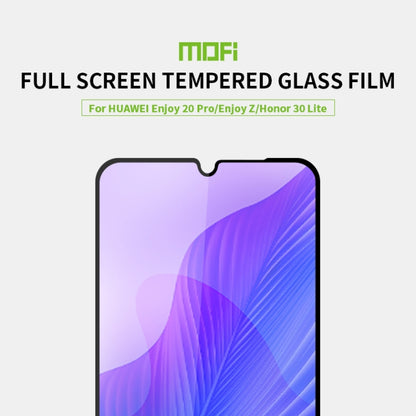 For Huawei Honor 30 Lite MOFI 9H 2.5D Full Screen Tempered Glass Film(Black) - Honor Tempered Glass by MOFI | Online Shopping UK | buy2fix