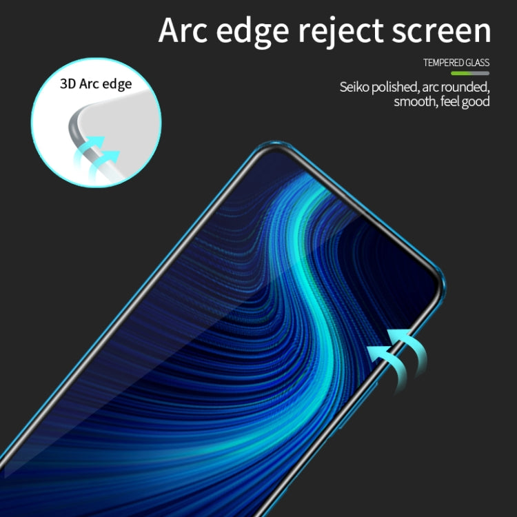 For Huawei Honor X10 MOFI 9H 3D Explosion-proof Curved Screen Tempered Glass Film(Black) - Honor Tempered Glass by MOFI | Online Shopping UK | buy2fix