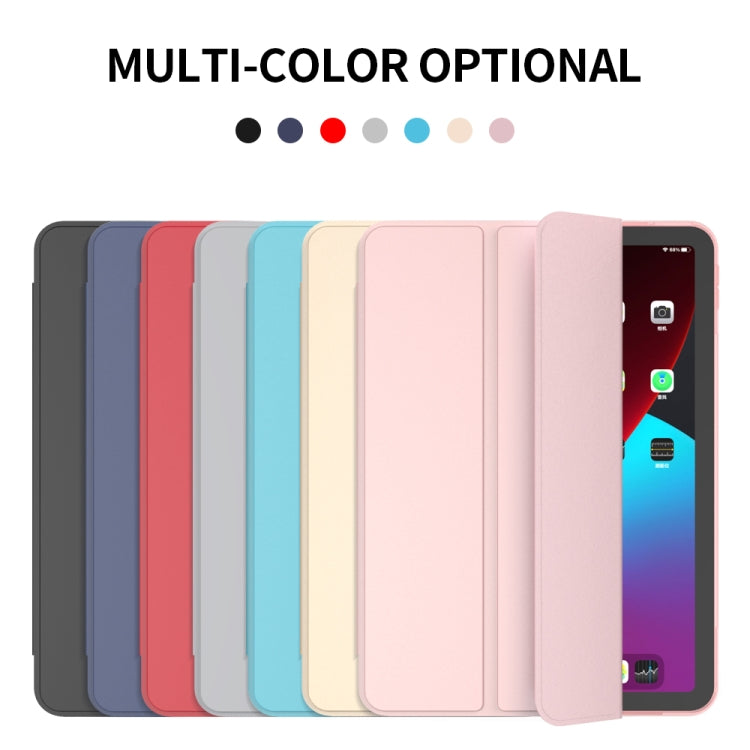 For iPad Air 2022 / 2020 10.9 Three-folding Surface PU Leather TPU Matte Soft Bottom Case with Holder & Sleep / Wake-up Function(Red) - iPad Air (2022) / (2020) 10.9 Cases by buy2fix | Online Shopping UK | buy2fix