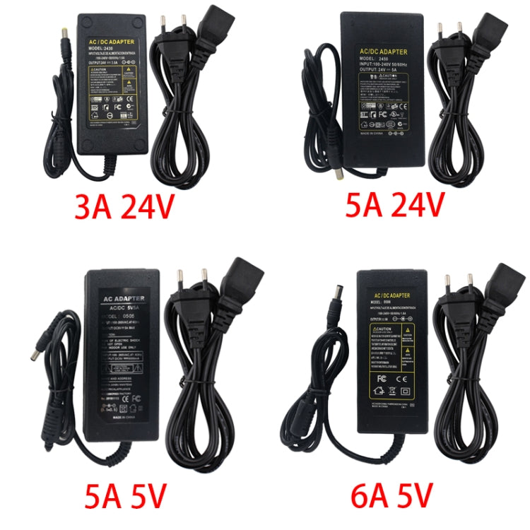 AC to DC 5V 24V Power Adapter Power Supply LED Driver Lighting Transformer 3A 5A 6A Converter Charger For LED Strip Lights EU plug(5A 24V) - Power Supplies by buy2fix | Online Shopping UK | buy2fix