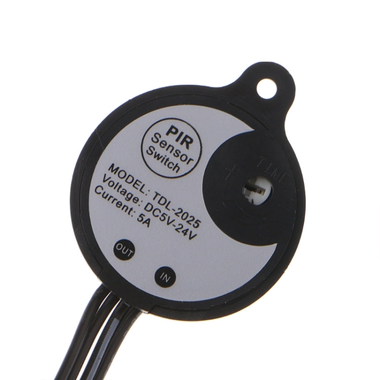 DC 5-24V/5A With Plug for LED Light Bar Human Body Infrared PIR Motion Sensor Switch(White) - Sensor LED Lights by buy2fix | Online Shopping UK | buy2fix