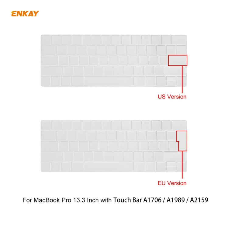 ENKAY 3 in 1 Matte Laptop Protective Case + US Version TPU Keyboard Film + Anti-dust Plugs Set for MacBook Pro 13.3 inch A1706 / A1989 / A2159 (with Touch Bar)(Orange) - MacBook Pro Cases by ENKAY | Online Shopping UK | buy2fix