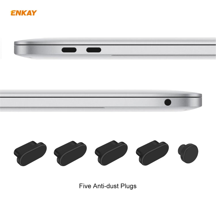 ENKAY 3 in 1 Matte Laptop Protective Case + US Version TPU Keyboard Film + Anti-dust Plugs Set for MacBook Air 13.3 inch A1932 (2018)(White) - MacBook Air Cases by ENKAY | Online Shopping UK | buy2fix