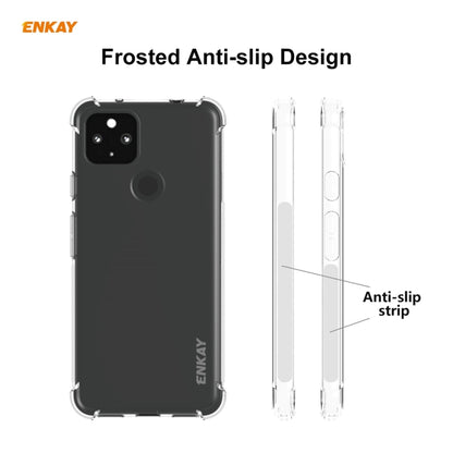 For Google Pixel 5A 5G Hat-Prince ENKAY Clear TPU Shockproof Case Soft Anti-slip Cover - Google Cases by ENKAY | Online Shopping UK | buy2fix