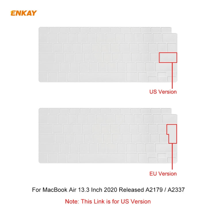 ENKAY Soft TPU Keyboard Protector Film for MacBook Air 13.3 inch A2179 (2020) / A2337 (2020), Version:EU Version - Keyboard Protector by ENKAY | Online Shopping UK | buy2fix