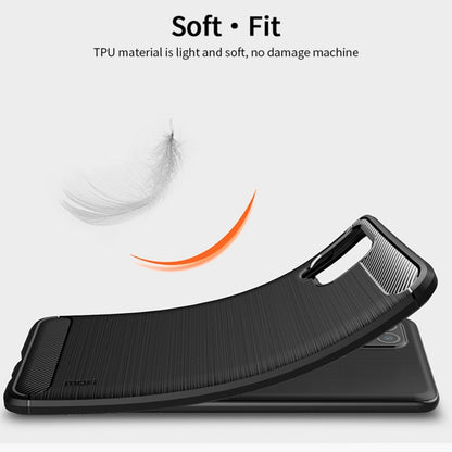 For Samsung Galaxy F62 / M62 MOFI Gentleness Series Brushed Texture Carbon Fiber Soft TPU Case(Black) - Galaxy Phone Cases by MOFI | Online Shopping UK | buy2fix