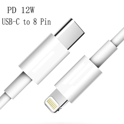 XJ-61 12W USB-C / Type-C to 8 Pin PD Fast Charging Cable, Cable Length:1m - Normal Style Cable by buy2fix | Online Shopping UK | buy2fix