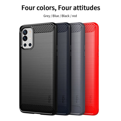 For OnePlus 9R MOFI Gentleness Series Brushed Texture Carbon Fiber Soft TPU Case(Black) - OnePlus Cases by MOFI | Online Shopping UK | buy2fix