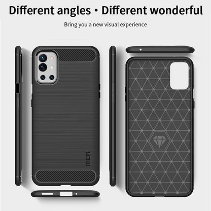 For OnePlus 9R MOFI Gentleness Series Brushed Texture Carbon Fiber Soft TPU Case(Gray) - OnePlus Cases by MOFI | Online Shopping UK | buy2fix