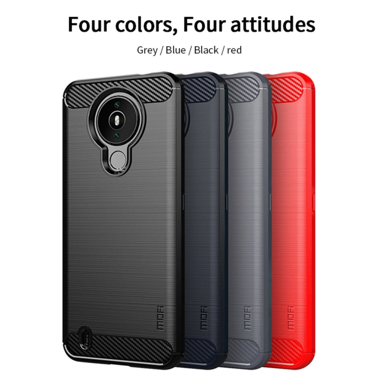 For Nokia 1.4 MOFI Gentleness Series Brushed Texture Carbon Fiber Soft TPU Case(Black) - Nokia Cases by MOFI | Online Shopping UK | buy2fix