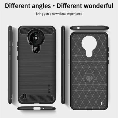 For Nokia 1.4 MOFI Gentleness Series Brushed Texture Carbon Fiber Soft TPU Case(Black) - Nokia Cases by MOFI | Online Shopping UK | buy2fix