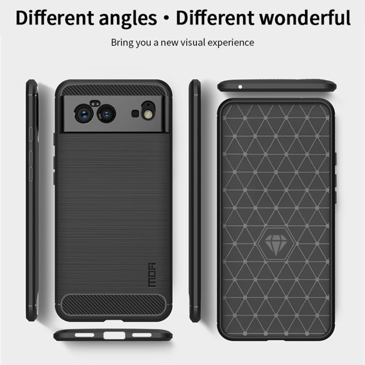 For Google Pixel 6 MOFI Gentleness Series Brushed Texture Carbon Fiber Soft TPU Case(Red) - Google Cases by MOFI | Online Shopping UK | buy2fix