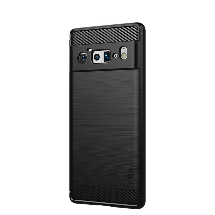 For Google Pixel 6 Pro MOFI Gentleness Series Brushed Texture Carbon Fiber Soft TPU Case(Black) - Google Cases by MOFI | Online Shopping UK | buy2fix