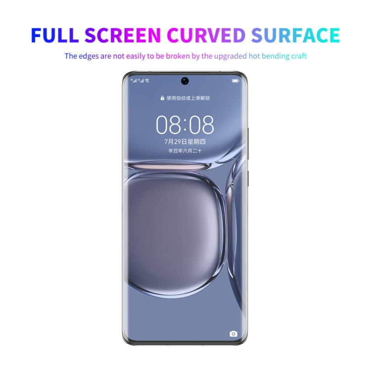 For Huawei P50 Pro 10 PCS ENKAY Hat-Prince 3D Curved Full Coverage PET Hot Bending HD Screen Protector Soft Film Support Fingerprint Unlock - For Huawei by ENKAY | Online Shopping UK | buy2fix