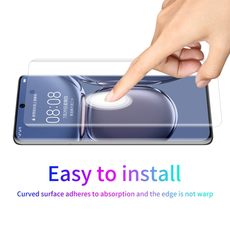 For Huawei P50 Pro ENKAY Hat-Prince 3D Curved Full Coverage PET Hot Bending HD Screen Protector Soft Film Support Fingerprint Unlock - For Huawei by ENKAY | Online Shopping UK | buy2fix