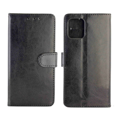 For OPPO Realme 8 / 8 Pro Crazy Horse Texture Leather Horizontal Flip Protective Case with Holder & Card Slots & Wallet & Photo Frame(Black) - Realme Cases by buy2fix | Online Shopping UK | buy2fix
