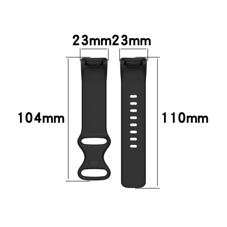 For Fitbit Charge 5 Monochromatic Silicone Watch Band, Size：Large Size(Lavender purple) - Watch Bands by buy2fix | Online Shopping UK | buy2fix
