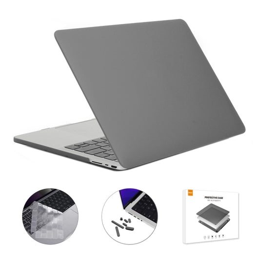 ENKAY Hat-Prince 3 in 1 Matte Laptop Protective Case + TPU Keyboard Film + Anti-dust Plugs Set for MacBook Pro 14.2 inch A2442 2021/A2779 2023, Version:US Version(Grey) - MacBook Pro Cases by ENKAY | Online Shopping UK | buy2fix