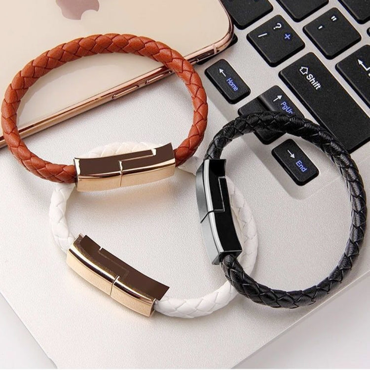 XJ-73 20cm USB to 8 Pin Bracelet Charging Data Cable(Brown) - Multifunction Cable by buy2fix | Online Shopping UK | buy2fix