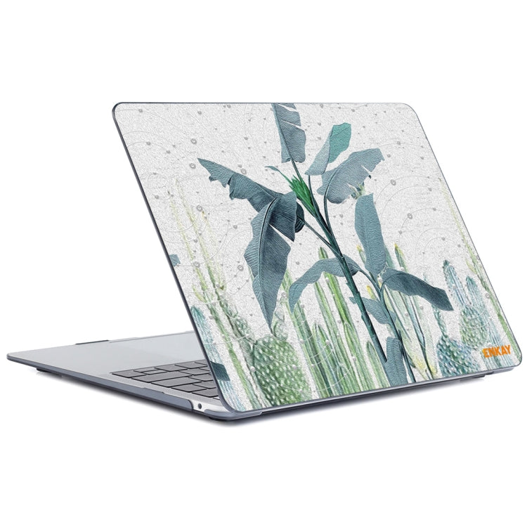 ENKAY Hat-Prince Natural Series Laotop Protective Crystal Case for MacBook Pro 16.2 inch A2485 2021/A2880 2023(Banana Leaves) - MacBook Pro Cases by ENKAY | Online Shopping UK | buy2fix