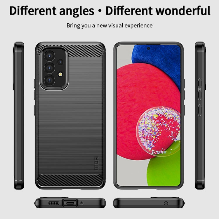 For Samsung Galaxy A53 5G MOFI Gentleness Brushed Carbon Fiber Soft TPU Case(Black) - Galaxy Phone Cases by MOFI | Online Shopping UK | buy2fix