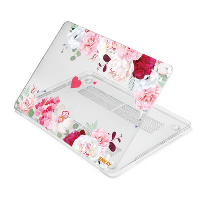 ENKAY Flower Series Pattern Laotop Protective Crystal Case For MacBook Pro 14.2 inch A2442 (2021)(Peony) - MacBook Pro Cases by ENKAY | Online Shopping UK | buy2fix