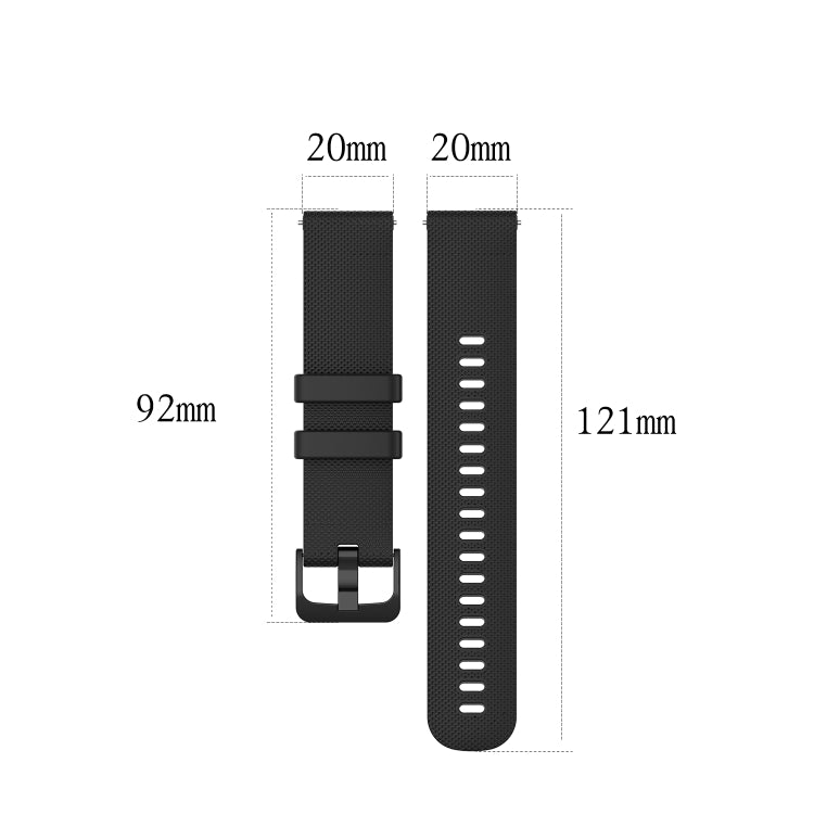 For Samsung Galaxy Watch 42mm 20mm Checkered Silicone Watch Band(White) - Watch Bands by buy2fix | Online Shopping UK | buy2fix