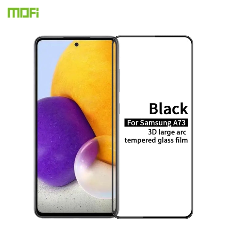 For Samsung Galaxy A73 5G MOFI 9H 3D Explosion-proof Tempered Glass Film(Black) - Galaxy Tempered Glass by MOFI | Online Shopping UK | buy2fix