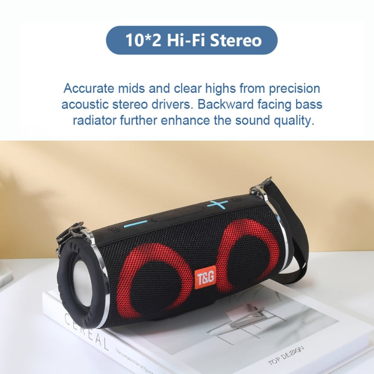 T&G TG642 RGB Light Waterproof  Portable Bluetooth Speaker Support FM / TF Card(Camouflage) - Desktop Speaker by T&G | Online Shopping UK | buy2fix