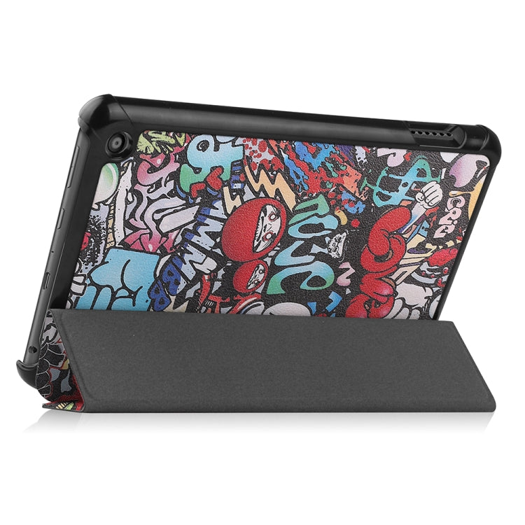 For Amazon Fire 7 12th 2022 JSM Smart Leather Tablet Case(Graffiti) - Amazon by jumper | Online Shopping UK | buy2fix