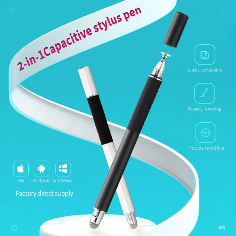 AT-31 Conductive Cloth Head + Precision Sucker Capacitive Pen Head 2-in-1 Handwriting Stylus with 2 Pen Head(Rose Gold) - Stylus Pen by buy2fix | Online Shopping UK | buy2fix