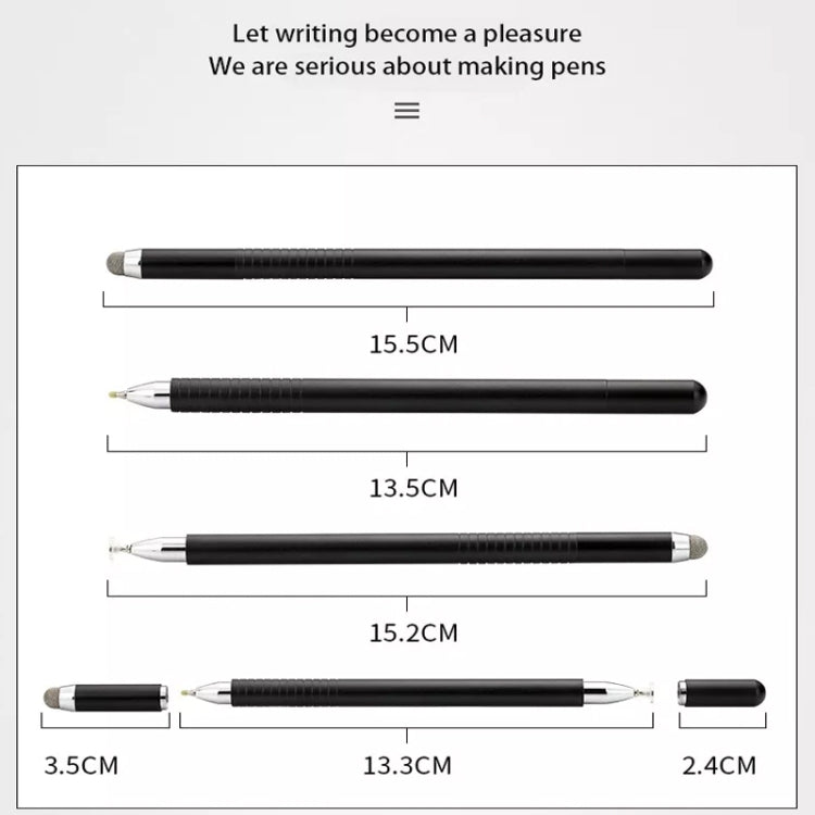 AT-32 3-in-1 Precision Sucker Capacitive Pen + Conductive Cloth Head + Handwriting Signature Pen Mobile Phone Touch Screen Pen with 2 Pen Head(Rose Gold) - Stylus Pen by buy2fix | Online Shopping UK | buy2fix