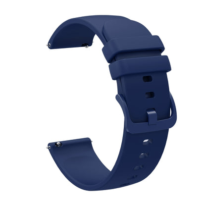 For Amazfit GTR 2 22mm Solid Color Soft Silicone Watch Band(Navy Blue) - Watch Bands by buy2fix | Online Shopping UK | buy2fix