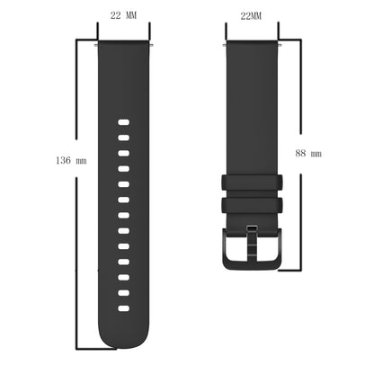 For Amazfit GTR 47mm 22mm Solid Color Soft Silicone Watch Band(Yellow) - Watch Bands by buy2fix | Online Shopping UK | buy2fix