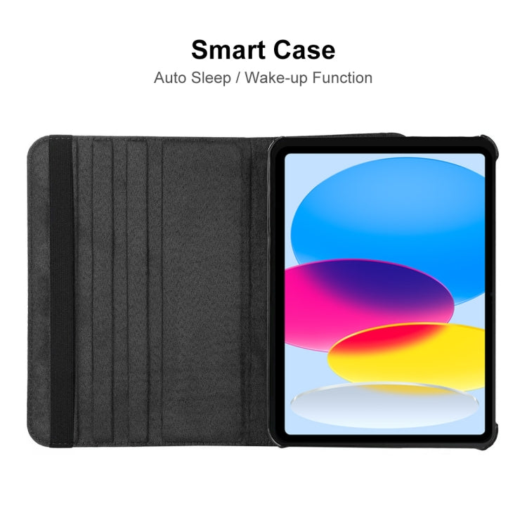 For iPad 10th Gen 10.9 2022 ENKAY Hat-Prince 360 Degree Rotation Litchi Leather Smart Tablet Case(Black) - iPad 10th Gen 10.9 Cases by ENKAY | Online Shopping UK | buy2fix