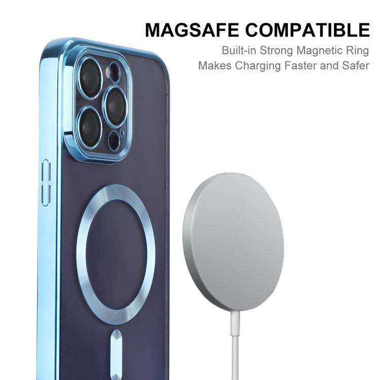 For iPhone 13 Pro Max ENKAY Electroplated MagSafe Shockproof TPU Phone Case with Lens Film(Dark Blue) - iPhone 13 Pro Max Cases by ENKAY | Online Shopping UK | buy2fix