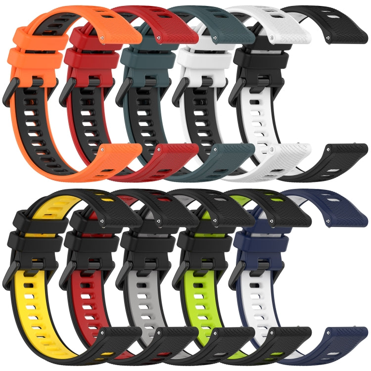 For Honor Watch GS 3i 22mm Sports Two-Color Silicone Watch Band(Black+Red) - Watch Bands by buy2fix | Online Shopping UK | buy2fix