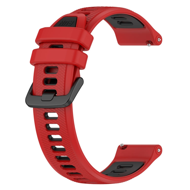 For Honor Magic Watch 2 46mm 22mm Sports Two-Color Silicone Watch Band(Red+Black) - Watch Bands by buy2fix | Online Shopping UK | buy2fix