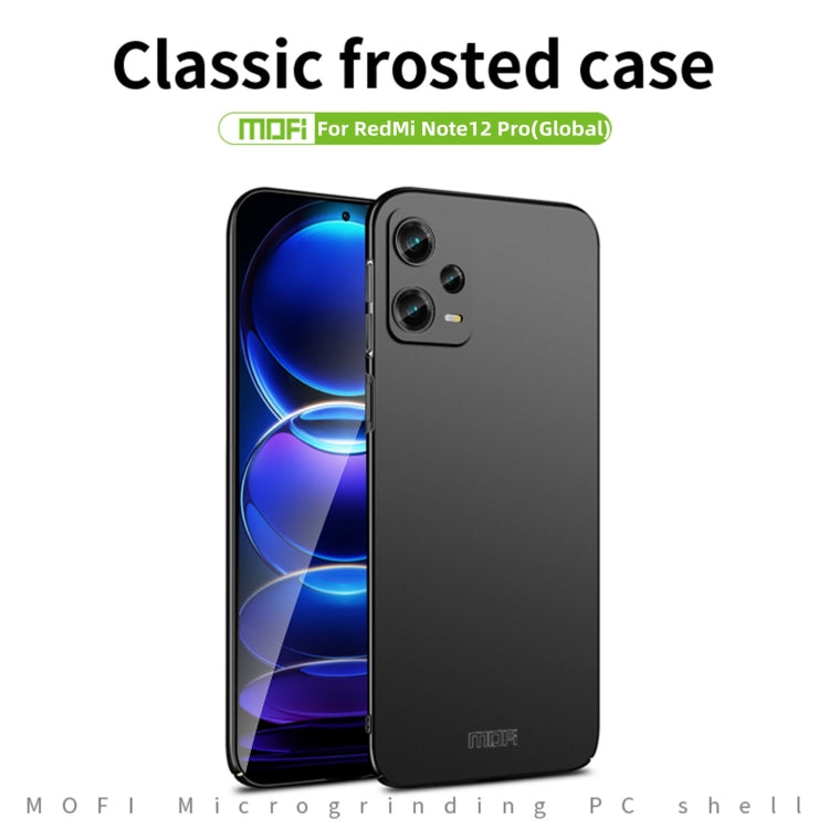 For Redmi Note 12 Pro 5G Global MOFI Micro-Frosted PC Ultra-thin Hard Phone Case(Blue) - Note 12 Pro Cases by MOFI | Online Shopping UK | buy2fix