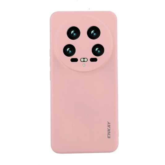 For Xiaomi 14 Ultra ENKAY Hat-Prince Liquid Silicone Shockproof Soft Phone Case(Pink) - 14 Ultra Cases by ENKAY | Online Shopping UK | buy2fix