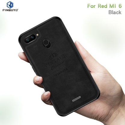 PINWUYO Shockproof Waterproof Full Coverage PC + TPU + Skin Protective Case for Xiaomi Redmi 6(Black) - Xiaomi Cases by PINWUYO | Online Shopping UK | buy2fix