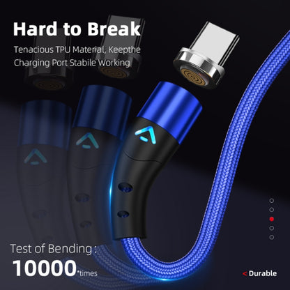 ENKAY 3A USB to Type-C Magnetic Fast Charging Data Cable with LED Light, Length:1m(Black) - Charging Cable & Head by ENKAY | Online Shopping UK | buy2fix