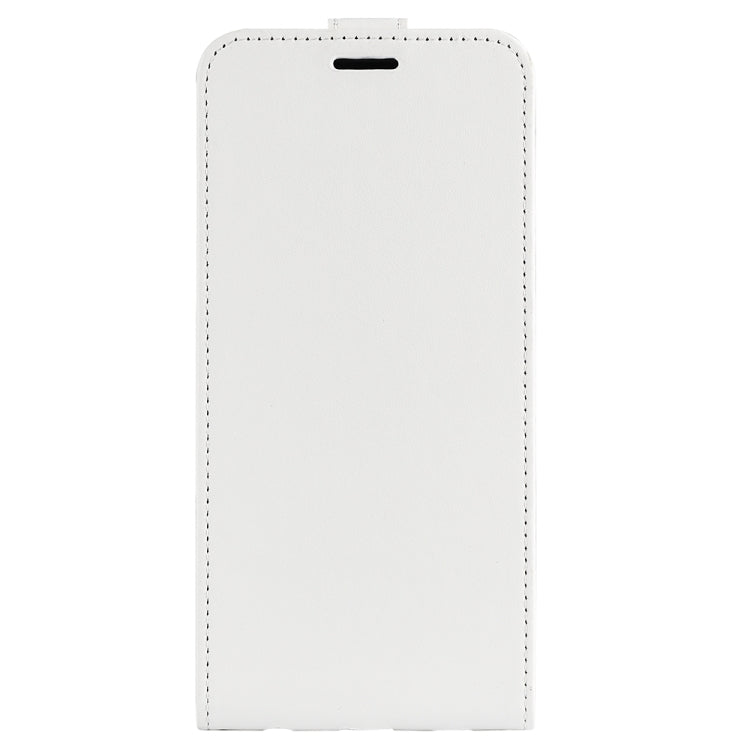 For iPhone 16 Pro Max R64 Texture Single Vertical Flip Leather Phone Case(White) - iPhone 16 Pro Max Cases by buy2fix | Online Shopping UK | buy2fix