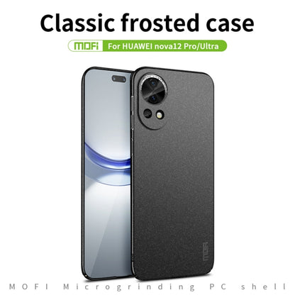 For Huawei nova 12 Pro / 12 Ultra MOFI Fandun Series Frosted PC Ultra-thin All-inclusive Phone Case(Blue) - Huawei Cases by MOFI | Online Shopping UK | buy2fix