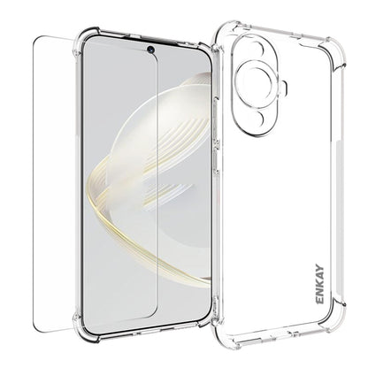 For Huawei Nova 11 4G ENKAY Transparent TPU Shockproof Phone Case with Glass Film - Huawei Cases by ENKAY | Online Shopping UK | buy2fix