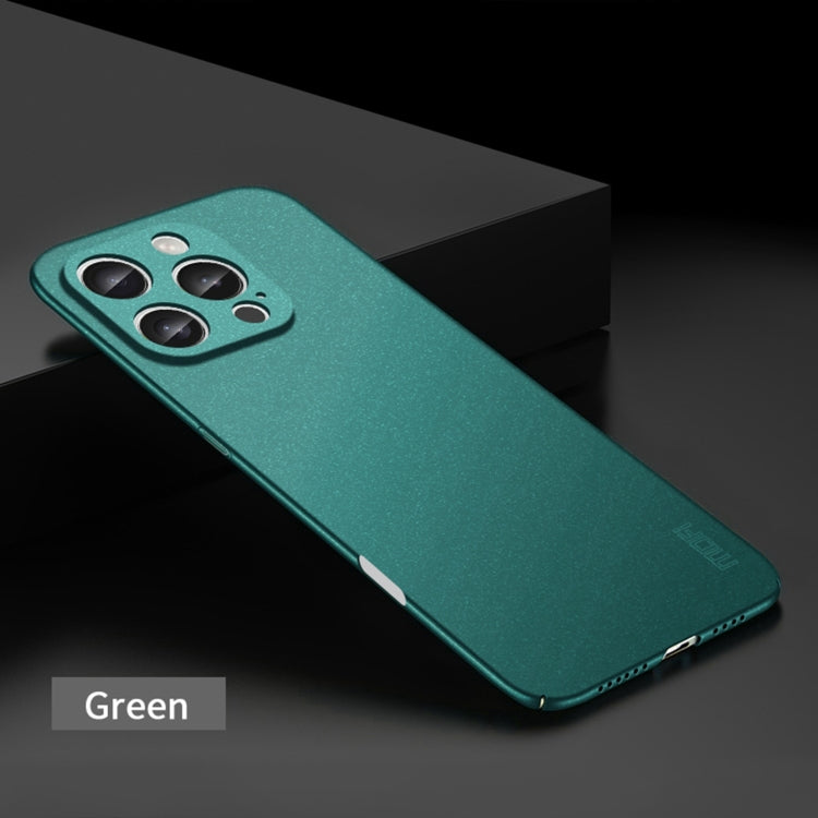 For iPhone 16 Pro MOFI Fandun Series Frosted PC Ultra-thin All-inclusive Phone Case(Green) - iPhone 16 Pro Cases by MOFI | Online Shopping UK | buy2fix