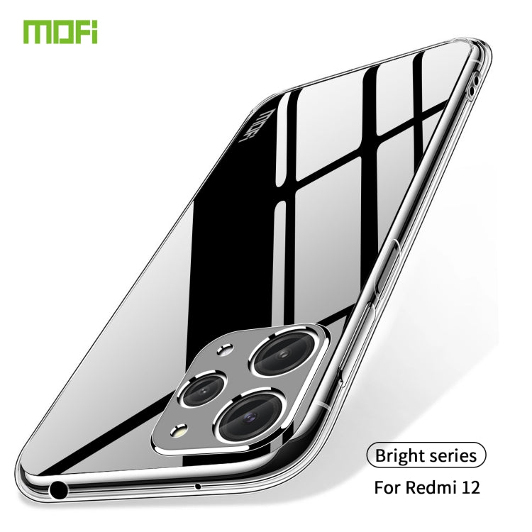 For Xiaomi Redmi 12 MOFI Ming Series Ultra-thin TPU Phone Case(Transparent) - Xiaomi Cases by MOFI | Online Shopping UK | buy2fix